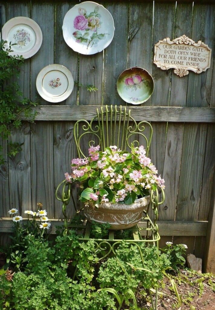 Vintage ιδέες διακόσμησης κήπου1