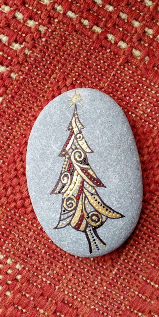 Χριστουγεννιάτικη ζωγραφική σε πέτρες και βότσαλα46