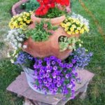 DIY πύργος λουλουδιών για τον κήπο7