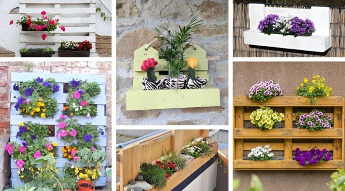DIY βάσεις και γλάστρες λουλουδιών από παλέτες
