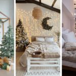 Σκανδιναβικά σχέδια κρεβατοκάμαρας για τα Χριστούγεννα