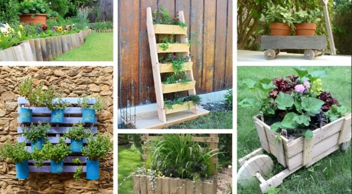 DIY ιδέες διακόσμησης κήπου από ξύλο